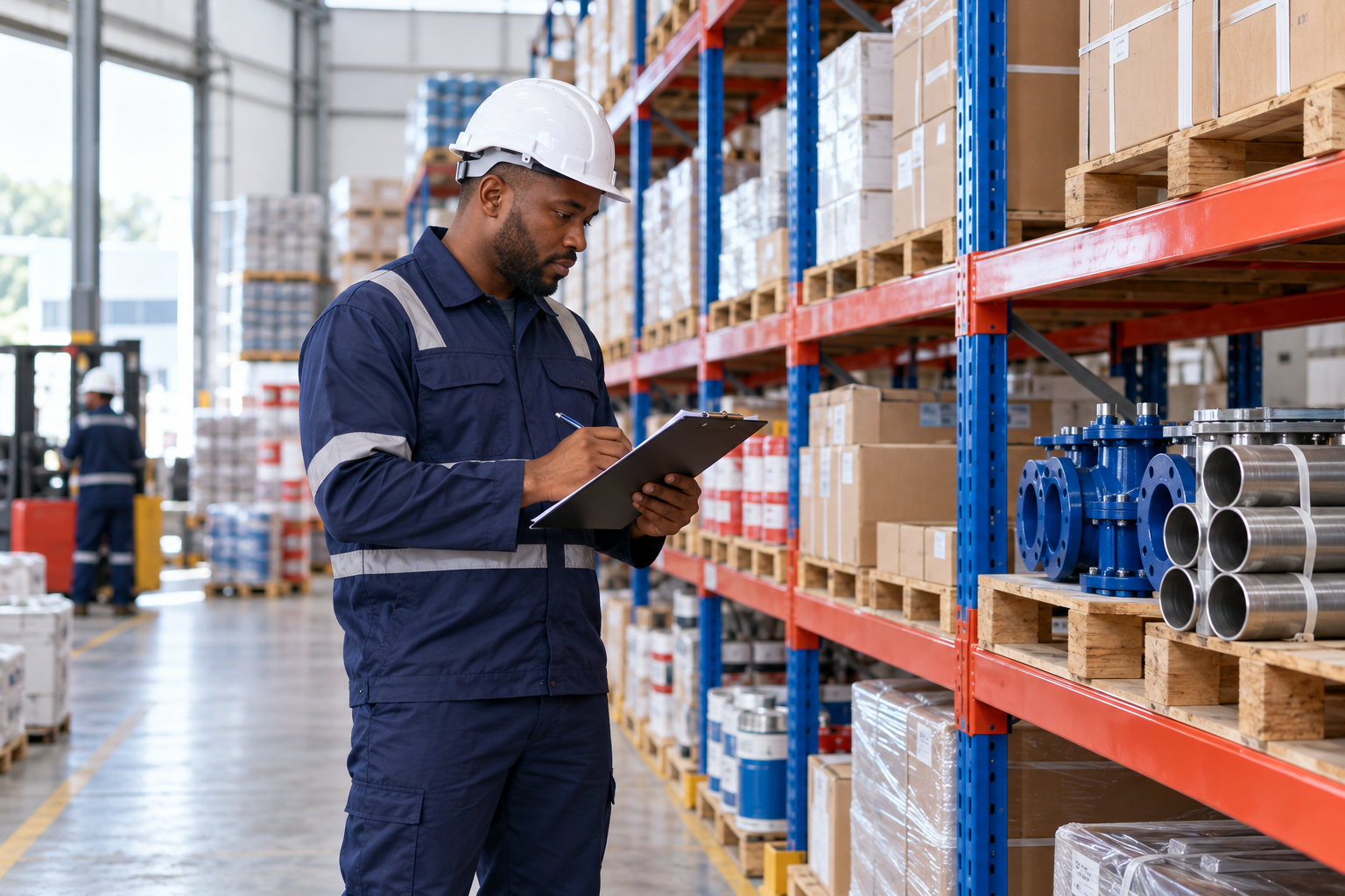 Procurement inspection in an organised warehouse